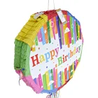 Cheap Folding Maxican Pinata Pull string Cake Kids Birthday Party Favors Wedding Decoration wholesale Custom