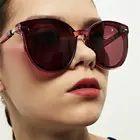 2019 Hot Selling Plastic Fashion Vintage Classic Black Red Lens Sun Glasses Women Men Big Frame Round Shades Sunglasses