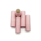 Paper Packaging Compostable Cardboard Containers Eco Friendly Kraft Paper Lip Balm Packaging Pink Tubes