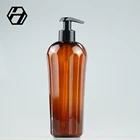 Shampoo Bottles Shampoo Plastic Bottle 500Ml Empty Big Size Plastic Packaging Translucent Glossy Pet Shampoo Bottles