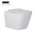 High quality modern rimless washdown flushing system ceramic sanitary ware wall hung toilet