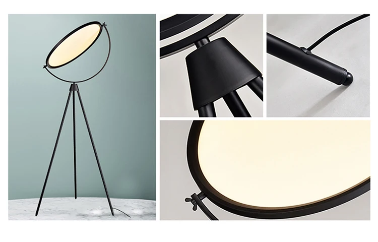 Creative simple modern led light floor LED acrylic reflector standing light