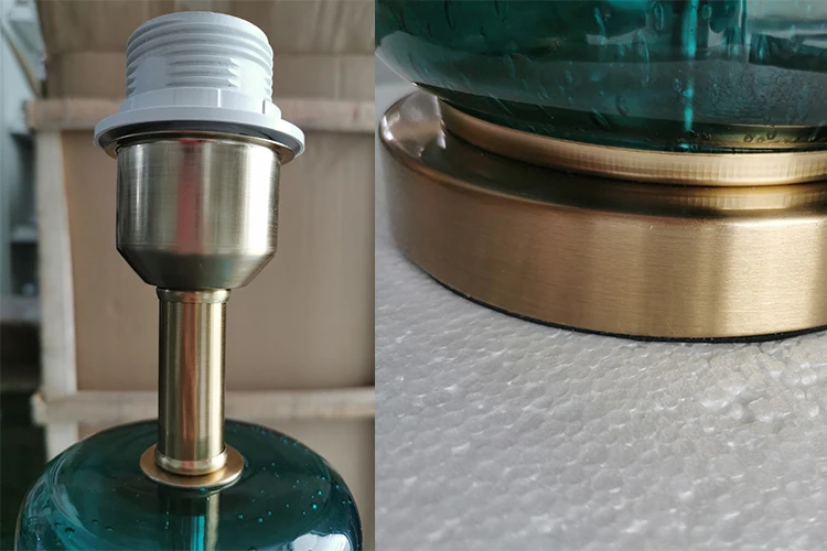 Decorative glass fabric modern home decor LED hotel home table light