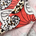 Fashion Flower Print Silver Fox Velvet Super Soft Knitted Fabric for Garment