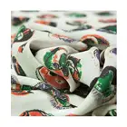 Soft waxy geometric printing silk crepe chiffon fabric for dress clothing