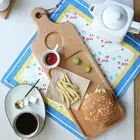 Modern Home Decor Personalized Souvenir Custom Catering Tray Wood Food Baking Cheese Pizza Sushi Serving Tray With Hole
