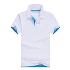 2019 New Hot Sale 100% Polyester Polo Shirts Men Short Sleeve Work Wear Uniform Custom Embroidery Logo Polo Shirts