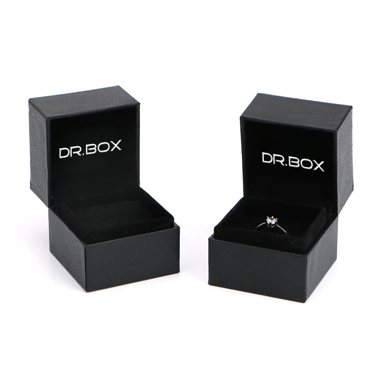 soft velvet gift wrap box for ring / stainless steel jewelr