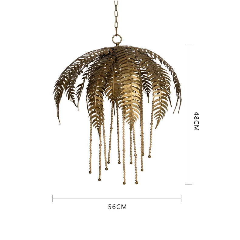 6 Light metal and lamps golden pendant chandelier for living room brass art chandelier antique retro living room lighting