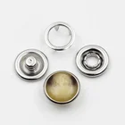 East Sea button factory supplier l 4 part Nickel Free pearl prong snap button for baby