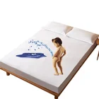 white waterproof mattress cover single fitted bed sheet wholesale
