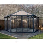 Maintenance-free aluminium outdoor room greenhouse polycarbonate panel roof sunroom