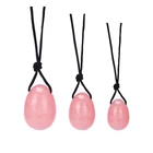 Natural Black Obsidian Crystal Semi Precious Stone Egg Jade Massage Yoni Eggs For Vaginal Exercise