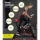 BLACK KMDO Upright 6kg Flywheel Spin Exercise Bike Home Fitness Workout Aerobics Exercise Bike