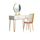 Dressing Table Dressing Nordic Solid Wooden Iron Fram Dressing Table