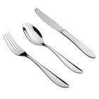 Set of 60 - Sample Free Stocked Medium Spoon, 40-Piece Gold Silver Plated Stainless Steel Fork Set