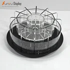 acrylic round cosmetic makeup display stand