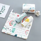 Printed Organic Cotton Muslin 6 Layers Organic 100%cotton Printed Muslin Towel For Baby