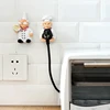 Cartoon Chef Style Resin Wall Hooks Power Cable Storage Device Plug Holder Organizer Key Holder Home Kitchen Stick Holder