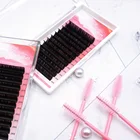 eyelash adhesive remover korean human hair easy fan lash extension pbt matte black