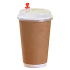 Take away Double Wall Hollow Wall Paper Coffee Cups with Logo and Lids