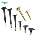 Sofa Leg 100mm -600mm Iron Customized Support Gold Brass Steel Furniture Feet BedSide Bed Chrome Metal Sofa Leg