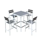 Leisure Touch Luxury Metal High Bar Furniture Plastic Wood Aluminum Garden Bar Table