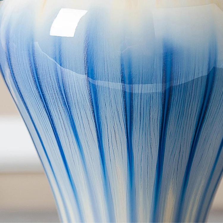 Chinese ceramic vase blue ceramic table lamp American desk light