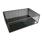 2020 living room furniture Aluminum rectangle coffee table set with glass