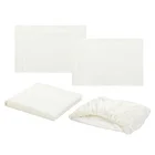 White Double Brushed Microfiber Hotel Bed Sheets