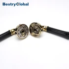 BestryGlobal luxury PVD black gold anti rust zinc magnetic door handles interior lever heat resistant door handle lock set