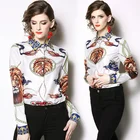 In Stock Fashion Shirt Modern Design Elegant Long Sleeves High Quality Fabrics Women Vintage Tops Blouse