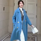 Fur German Girl High Quality Hooded Japan Korean Cashmere Ladies Lamb Long Wrap Merino Model For Woman Handmade Wool Coat