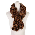 Factory New Style Leopard Print Faux Fur Women Infinity Scarf
