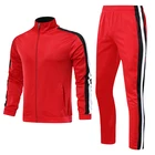 Football suit men's jersey autumn and winter long-sleeved shirt cardigan zipper adult training suit jacket