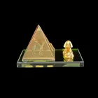 High-end boutique Fashion personality Crystal glass Egypt pyramid famous architectural model