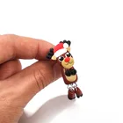 New Arrival Handmade Polymer Clay Deer Stud Earrings Cute 3D Animal Elk Earrings for Women Girls Kids Christmas Gift