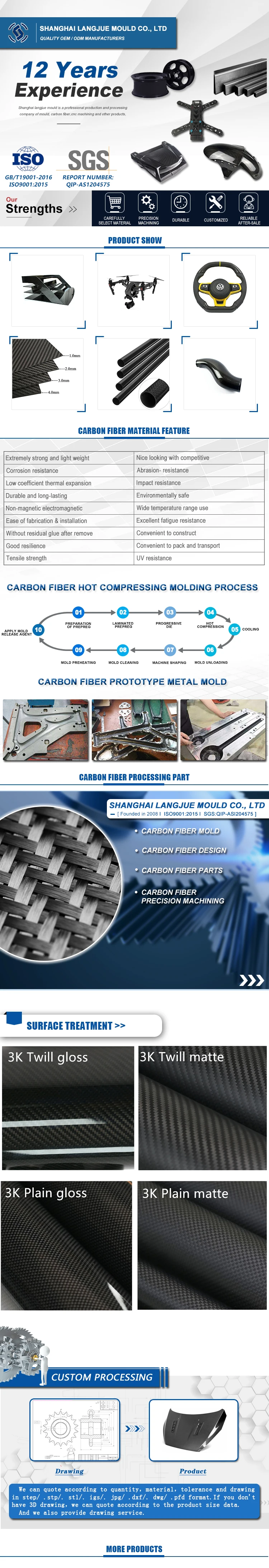 OEM CNC Machining Custom Carbon Fiber Luggage Tags Pendant Parts