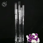 MH-ZT202 6 arms crystal candelabra wedding centerpieces with glass tube