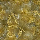 artificial Wholesale PET/PE mixed leaves gold glitter pine needle custom christmas tree