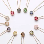 Jewelry Women Wholesale Gold Plated Personalized Necklace Birthstone CZ Jewelry Zodiac Necklace For Women