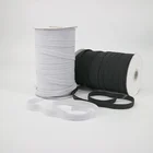 high quality black white 3/5/6/8/10/12mm flat elastic band for underwear pajamas ties trim