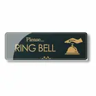 Please Ring Bell - Laser Engraved Sign Black Acrylic Sign Boards