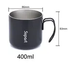 Custom FDA Certification 14oz Reusable Beer Coffee Cup Stainless Steel With Handle Double Wall Tumbler cups