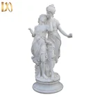 5 Years Warranty Carving Process White Marble Lady Stone Landscaped Sculpture
