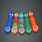 Free Sample Newest Smoking Product Honeycomb Cucumber Shaped Silicone Tobacco Pipes Smoking With Clear Glass Bowl