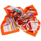 China Factory High Quality Silk Printed Square Scarf Lady