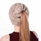 Fast Delivery Free Sample Ponytail Knit Beanie OEM ODM Winter Beanie Hat