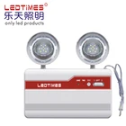 Japan sales 2x3w rechargeable battery back up win heads safety emergency light double head lamp