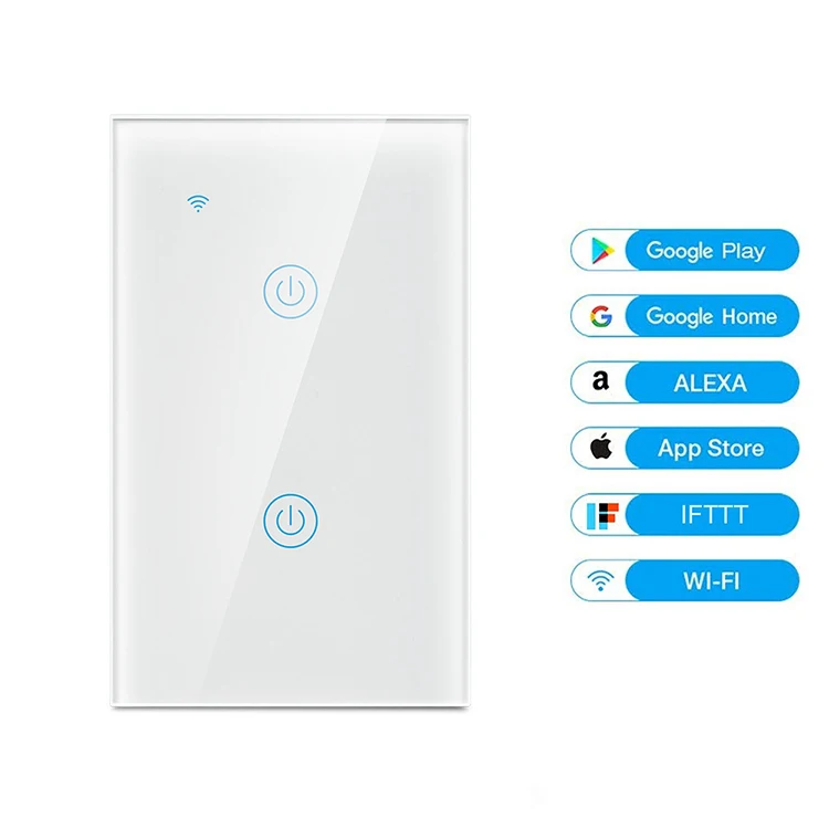 USA asnz smart life wll off wirefree zigbee tuya app concave key capacitive abs glass wall touch switch - ANKUX.COM